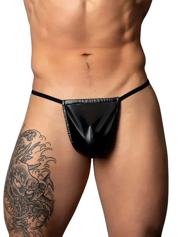 Male Power Liquid Onyx 2.0 Wetlook-G-String, schwarz