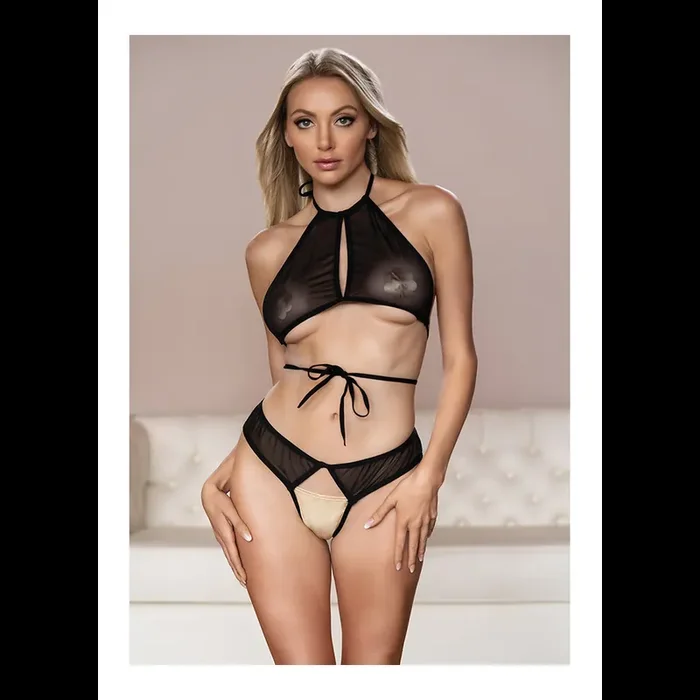 Marley – Peekaboo and Panty – L/XL – Black