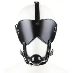 Maske mit Gag Bling Ball Schwarz