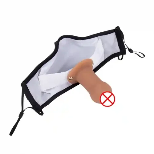 Maske mit Nippel Knebel