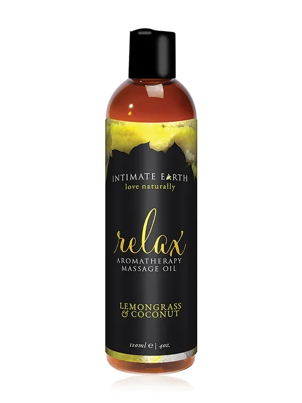 Massageöl Intimate Earth Relax Lemongrass & Coconut (240ml)