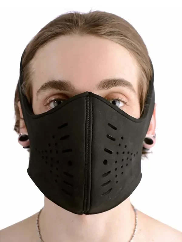 Master Series Neoprene Snap On Face Mask Kopfmaske, schwarz