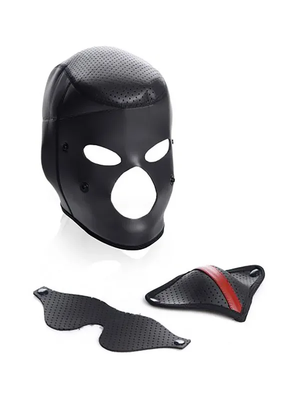 Master Series Scorpion Hood BDSM-Kopfmaske, schwarz