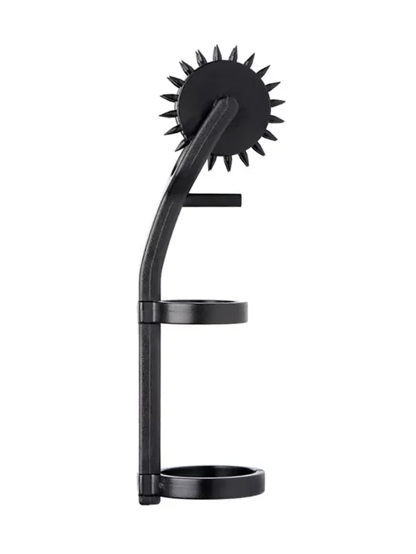 Master Series Thorn Double Finger Pinwheel Wartenberg Nadelrad 2-reihig, schwarz