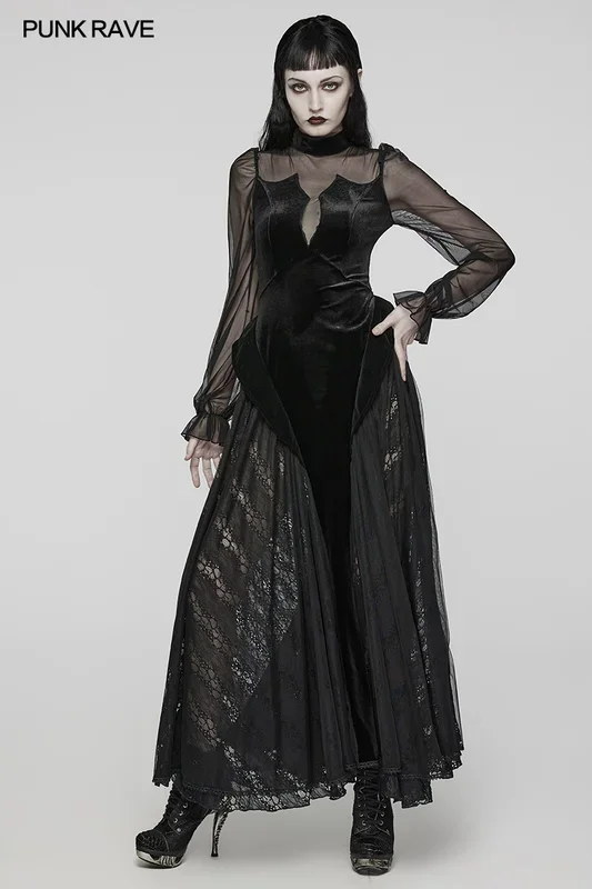 Maxi-Kleid mit Fledermaus-Ausschnitt
