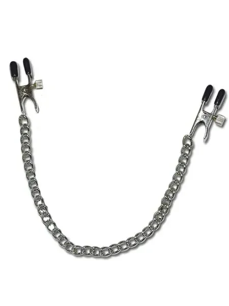 Metall-Nippelklemmen mit Kette (70g)
