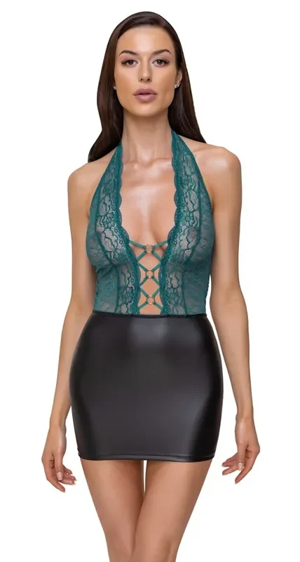 Minikleid mit floraler Spitze