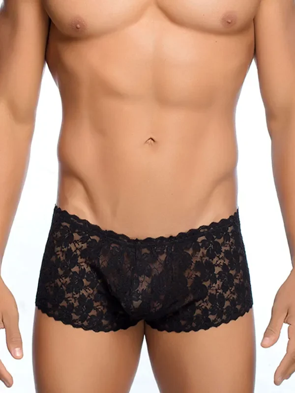 MOB Lace Boy MBL01 Spitzen-Short, schwarz