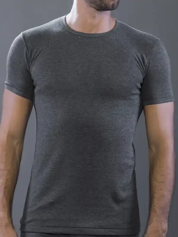 MORETTA Felpa Light Casual T-Shirt, anthrazit