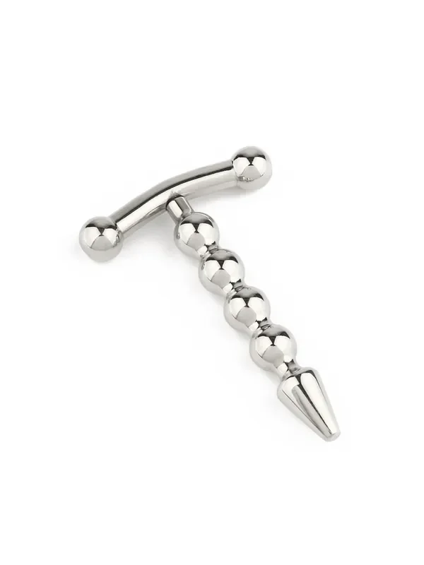 Mr. Steel Rod Ecstasy Beaded Penis Plug Edelstahl-Penisplug, silber