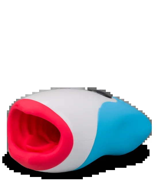 Mund-Masturbator mit Vibration und Heizung Blue Viper