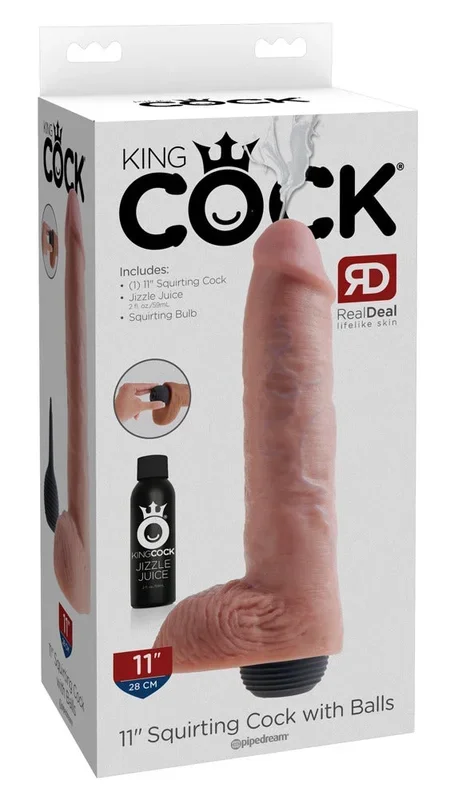 Naturdildo 11″ Squirting Cock with Balls