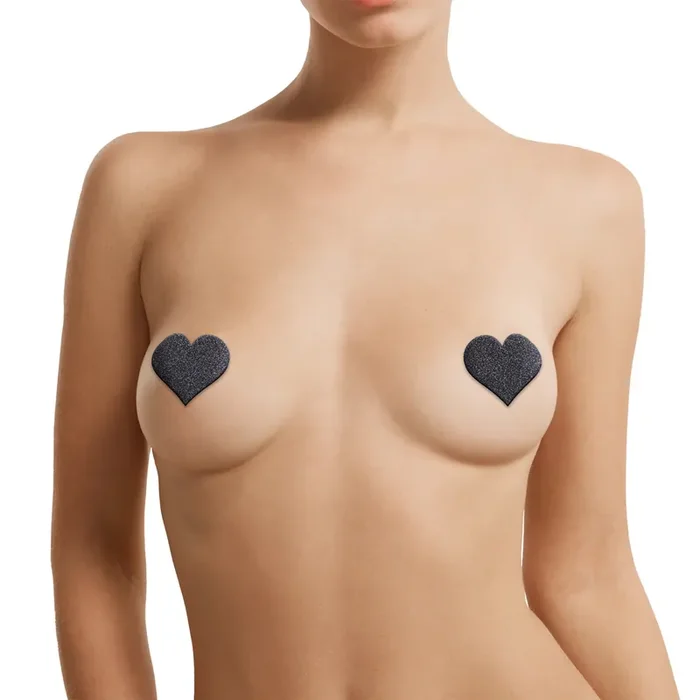 Nippelabdeckungsset – Kreuz Stern Herz – Schwarz