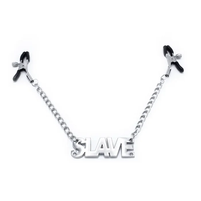 Nippelklammern mit Kette ‚SLAVE‘