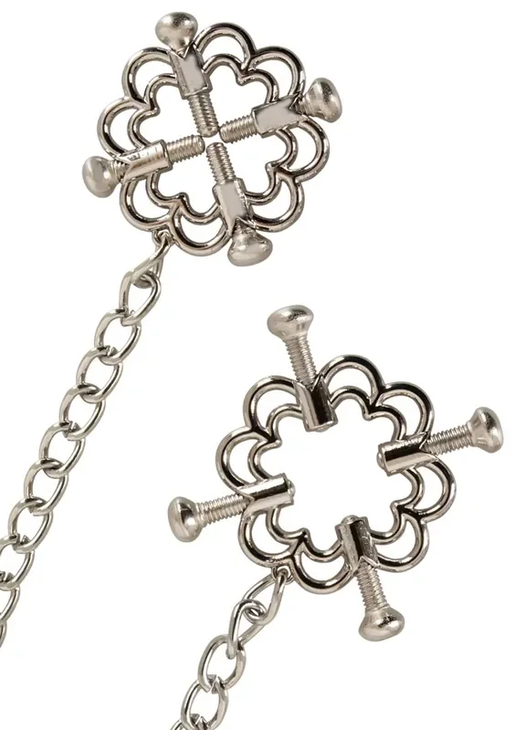 Nippelklemmen mit Kette aus Edelstahl