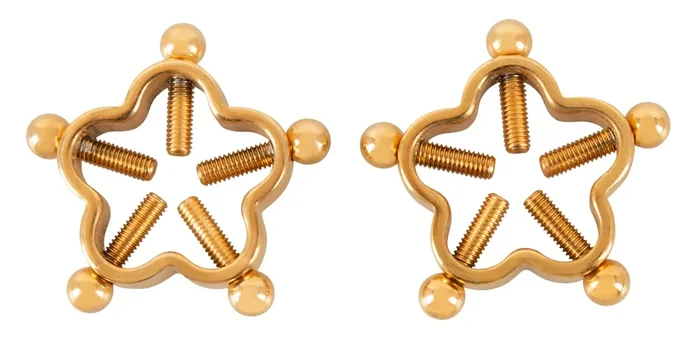 Nipple Jewellery Nippelklemmen im Blüten-Design Gold