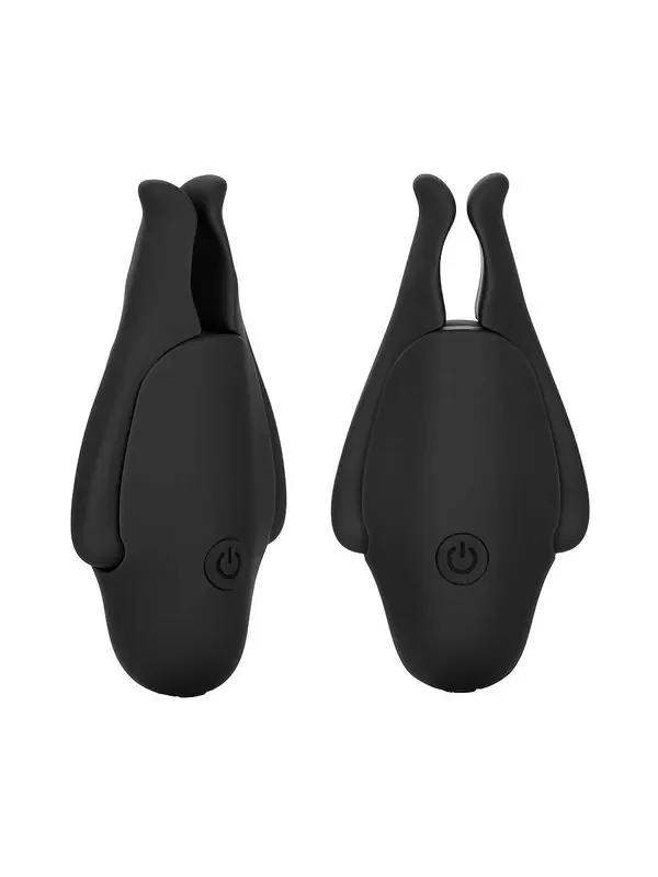 Nipple Play Rechargeable Nipplettes Vibro-Nippelklemmen, schwarz