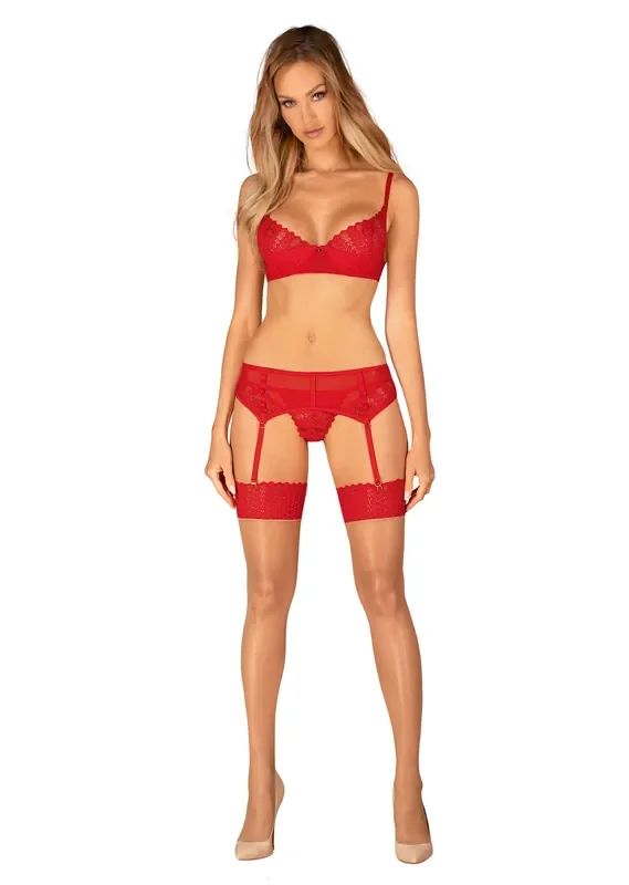 Obsessive – Ingridia 3-teiliges Set – Rot