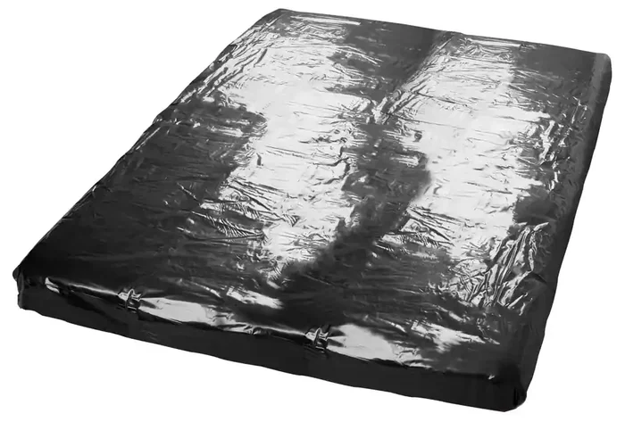 Orgy Sheet Vinyl-Spannbetttuch 220 x 220 cm Schwarz