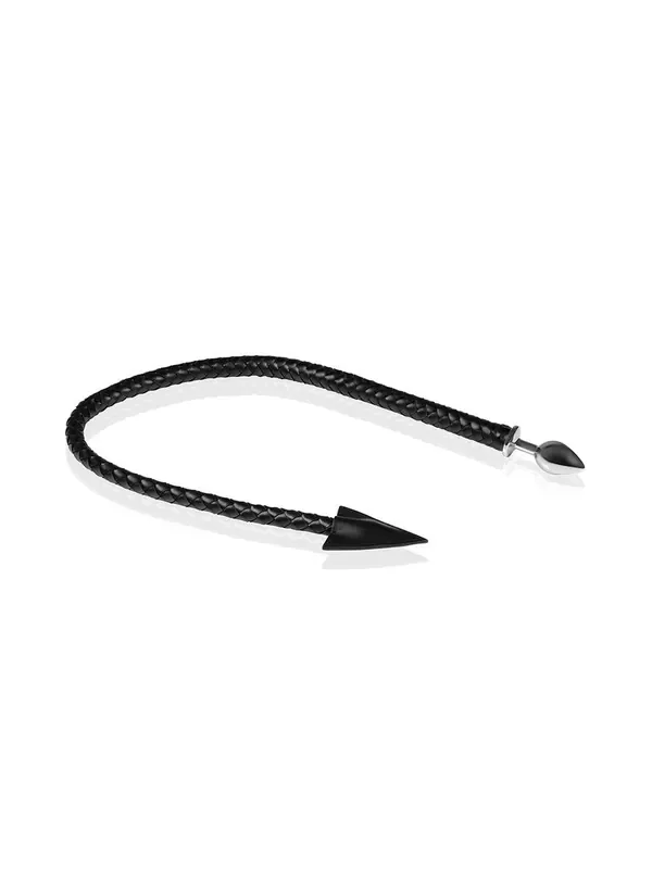 Ouch! Metal Anal Plug Devils Tail Teufelsschwanz-Analplug, schwarz/silber