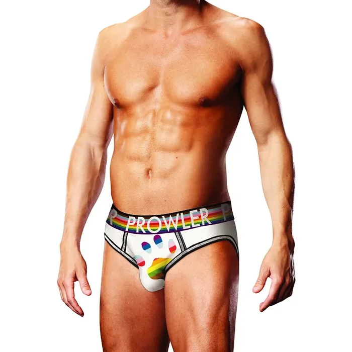 Oversized Paw Open Brief – S – White