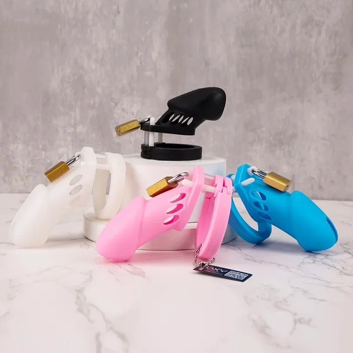 P4 – chastity Cage – 5 anneaux – 4 couleurs