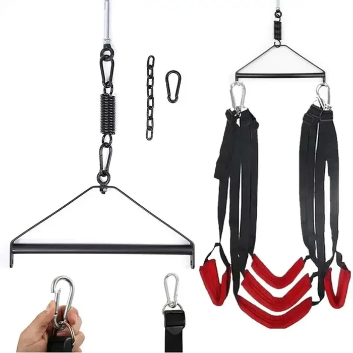 Paare alternative Sex spiel hängende Tür Sex Schaukel Metall Sex Möbel Körper Bondage Sex Aid Produkte Zurückhaltung Schaukeln Sexspielzeug