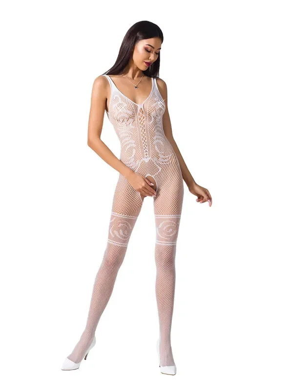 Passion BS069 Ouvert-Catsuit, weiß