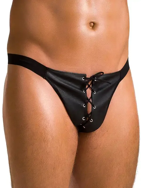 Passion MP044 Kunstleder-Jock, schwarz