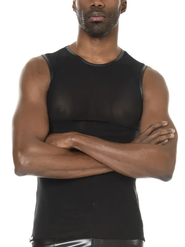 Patrice Catanzaro Adrien Netz-Tanktop, schwarz