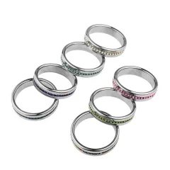 Penisring mit Dekosteinchen (Durchmesser: 47mm, Farbe: Regenbogenfarben)