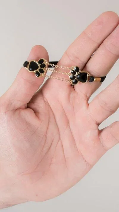 Penisschmuck Katzenpfoten Gold