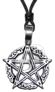 Pentagramm klein mit Halbmond