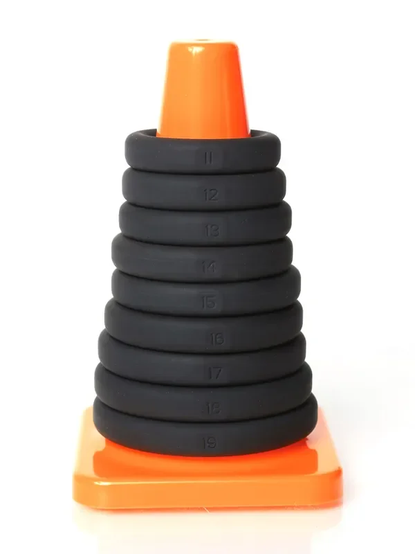 Perfect Fit Play Zone Kit Penisringe-Set, schwarz/orange