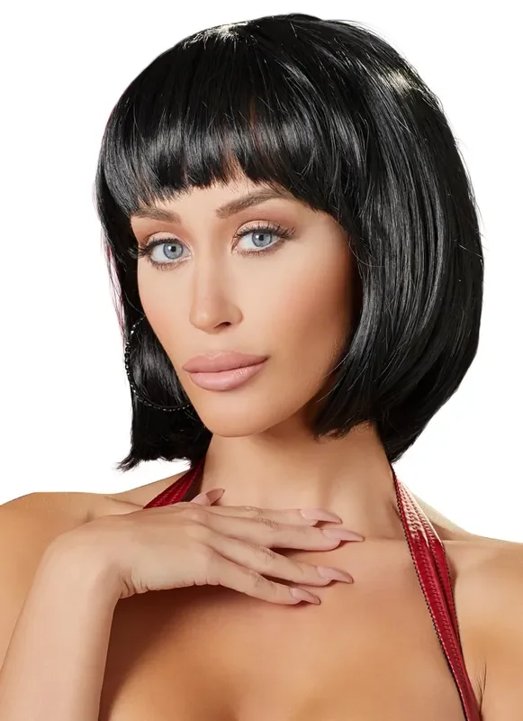 Perücke Kurzes Haar Bob Schwarz