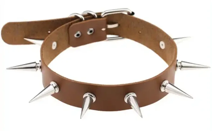 Piky Lish Stachelhalsband Braun