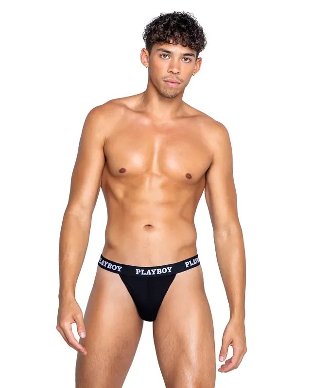 Playboy Lingerie – Modal Gym String – Schwarz