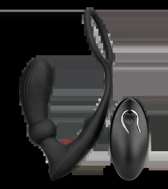 Prostata-Stimulator mit Klopffunktion und Penisring Gio