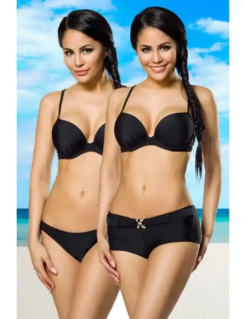 Push Up Bikini schwarz