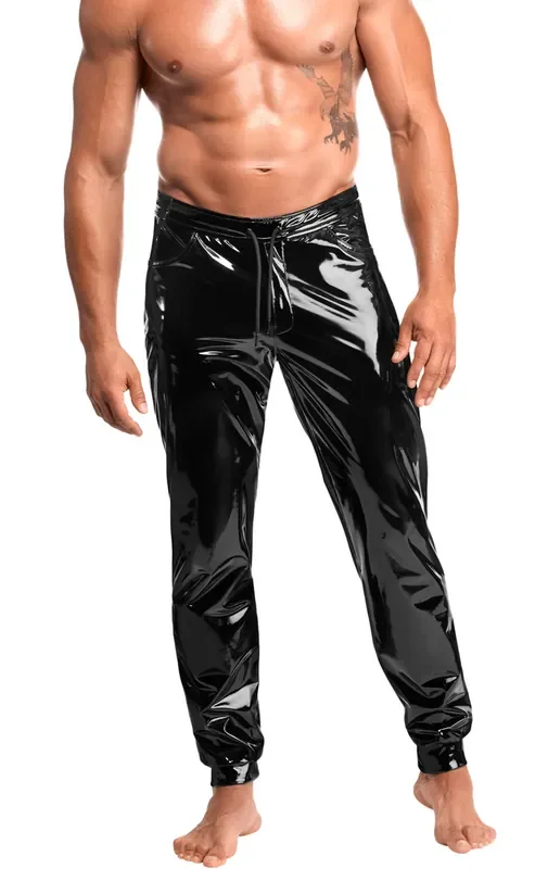 PVC Hose mit Reißverschluss – Schwarz