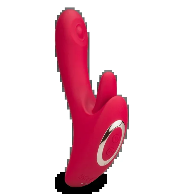 Rabbit-Vibrator mit Cunnilingus-Funktion und pochendem Schaft Drizzle