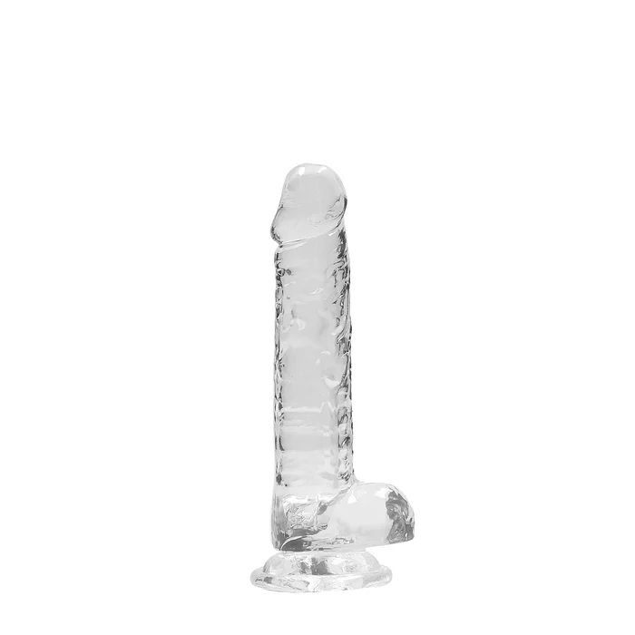 RealRock »Crystal Clear Dildo 17 Cm« Mit Hoden Und Saugnapf
