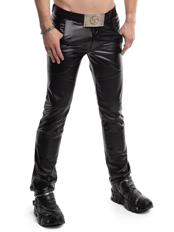 Regnes Fetish Planet RMVitale001 Wetlook-Hose, schwarz