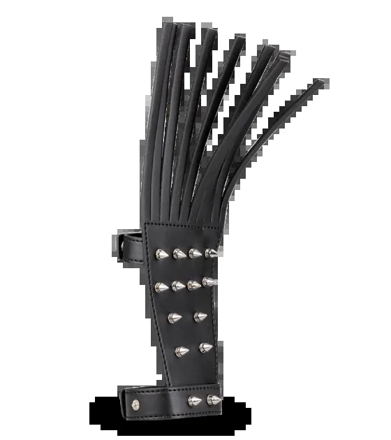 Riemen-Handschuh aus Kunstleder mit Stacheln