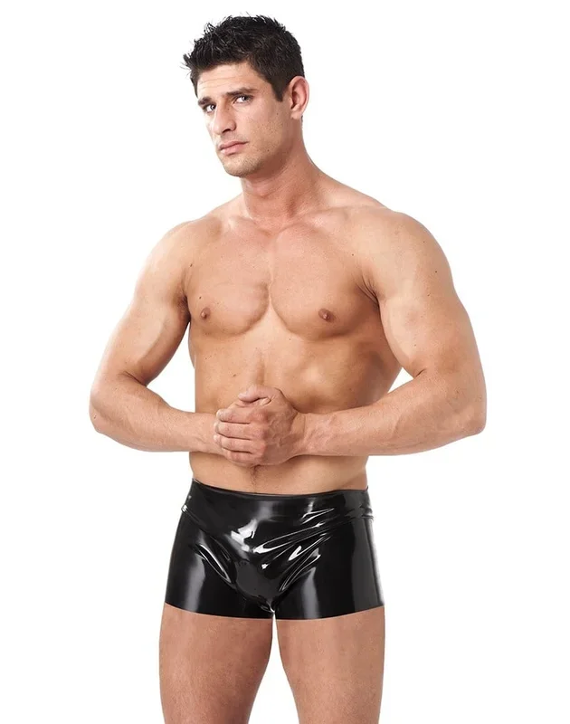 Rimba Herren Short Latex Schwarz – Ultra-Stretchy Herrenunterwäsche