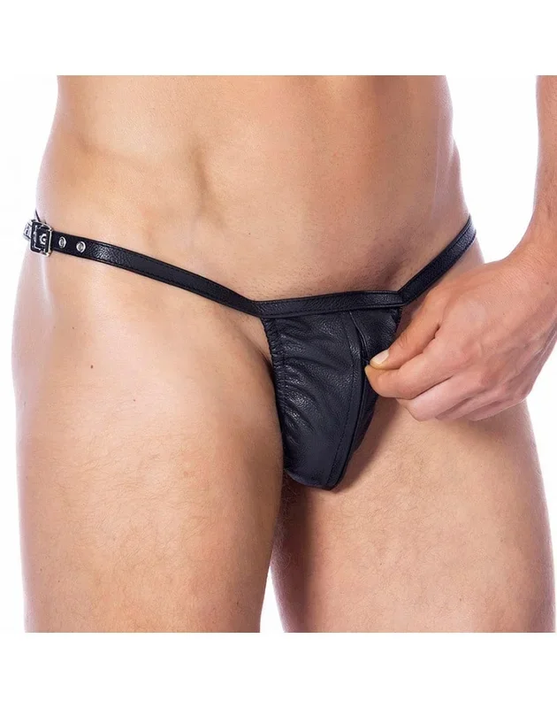Rimba Leder Slip mit Reißverschluss – Verstellbar & Sexy für Ihn