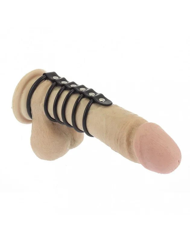 Rimba Penisring-Set mit Leder & Gummi – 6-teilig | Für intensive Lust