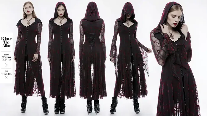 Robe mit Schnürung am Rücken