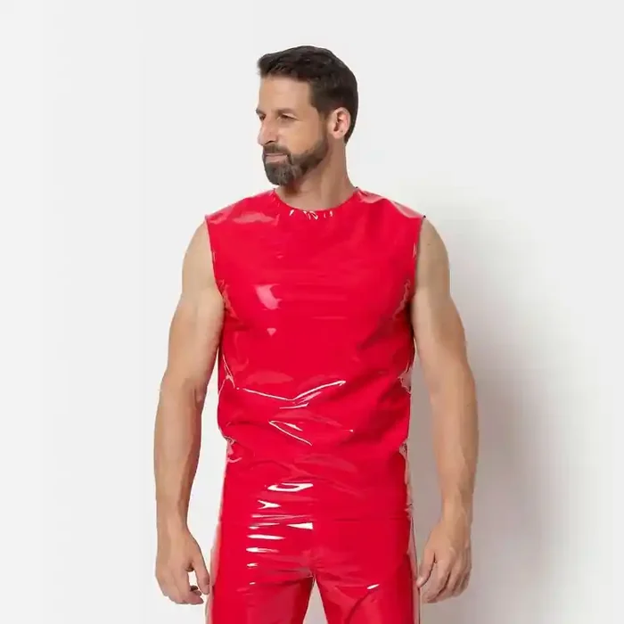 Rotes Lack-Tanktop