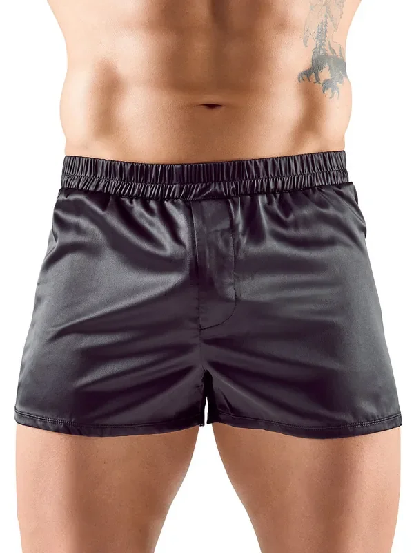 Satin-Short, schwarz